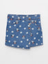 LC Waikiki Elastic Waist Minnie Mouse Printed Girl Jean Short Skirt